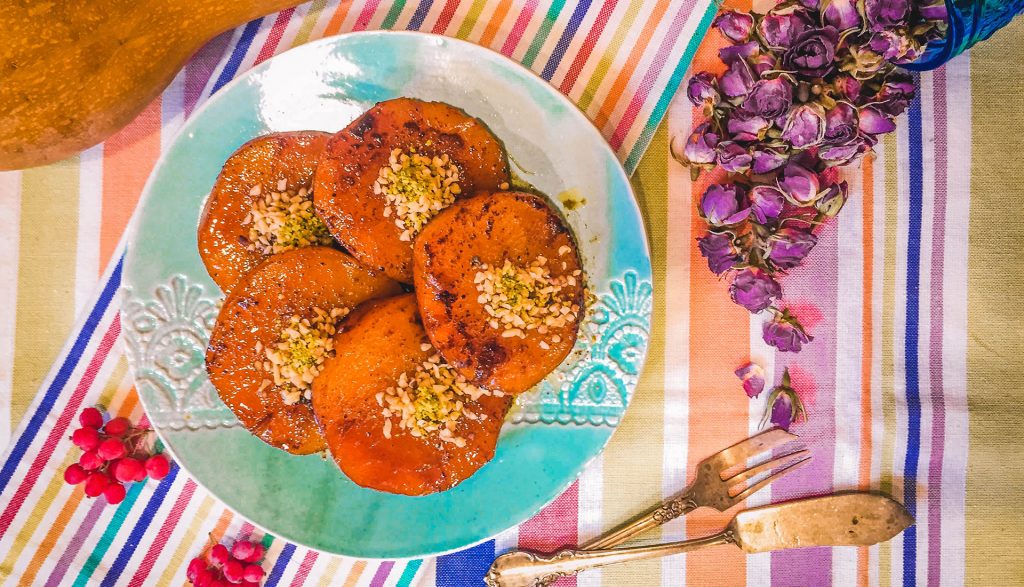 persian vegetarian dessert - butternut squash