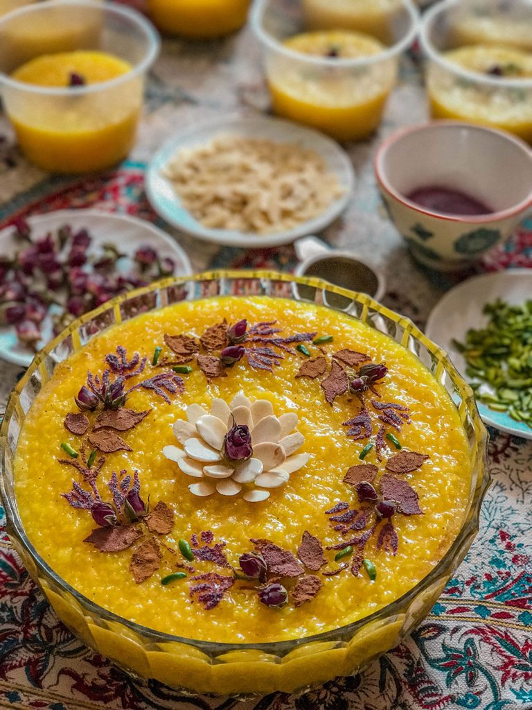 Shoreh zard - Persian dessert - Vegetarian