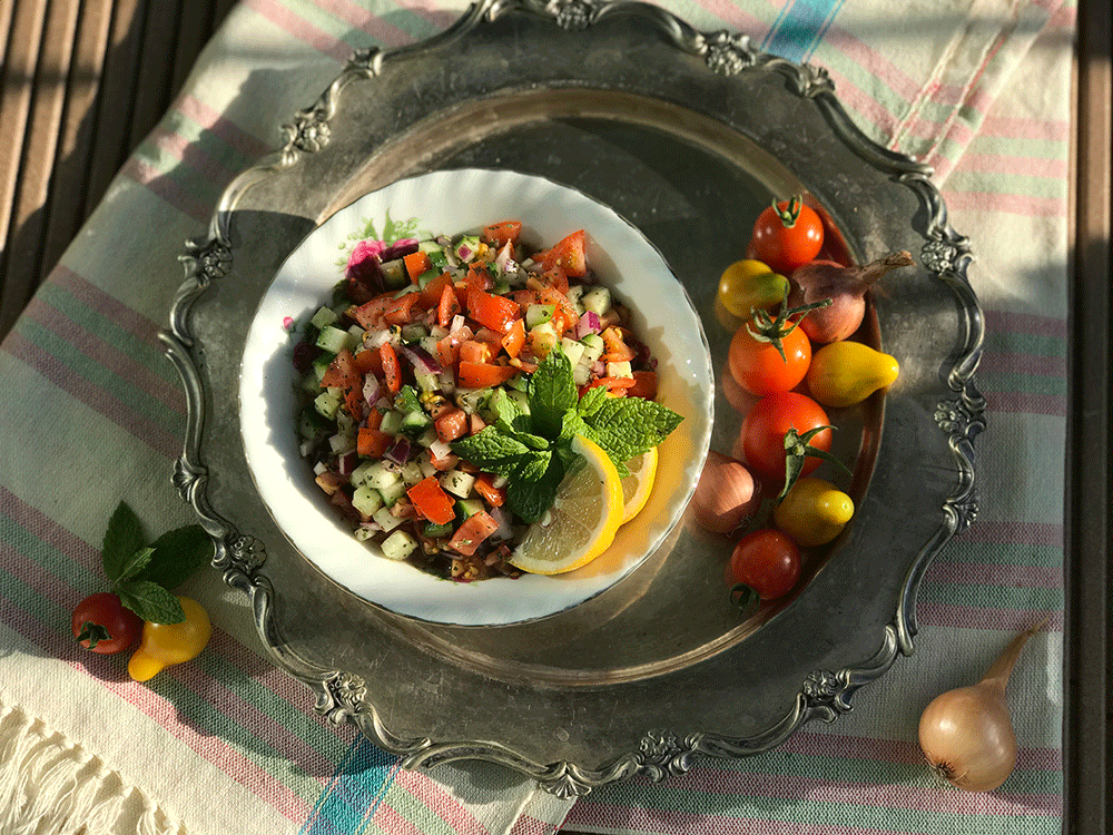 Persian side dish: Salad-Shirazi