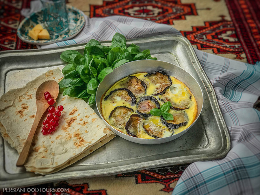 Aubergine Omelette - Persian omelette