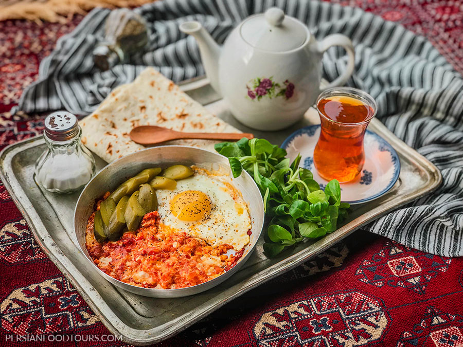 Persian tomato omelette - Persian omelette