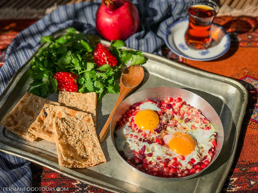 Persian Pomegranate Omelette - Persian omelette
