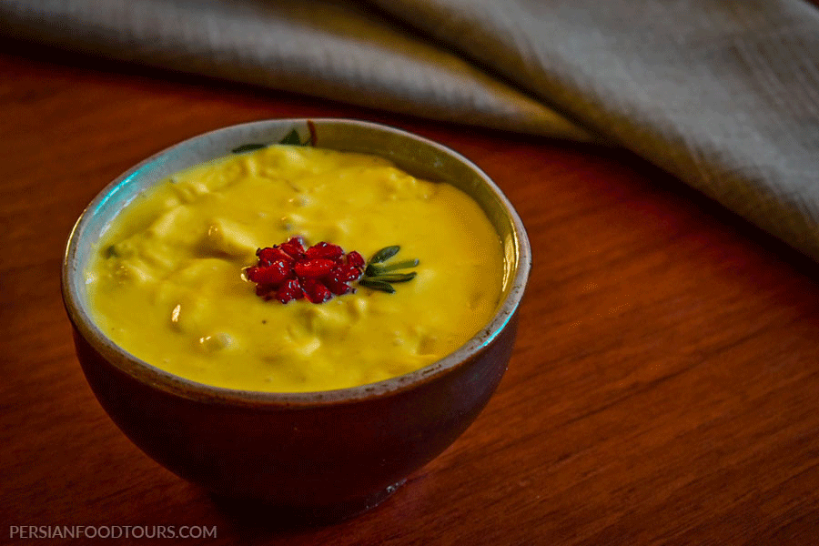 Persian dessert: yogurt stew