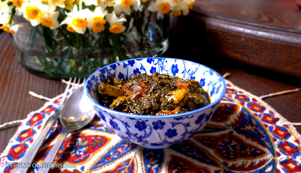 Celery stew-keto-friendly persian food